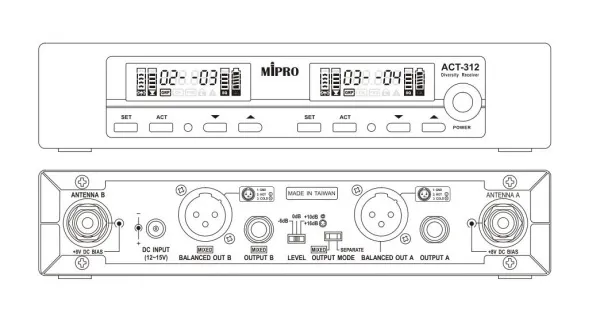 Mipro ACT-312 (620-644 MHz)