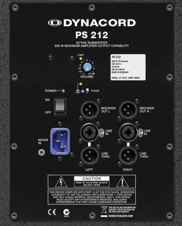 Купить DYNACORD POWERSUB 212 по выгодной цене в Челябинске
